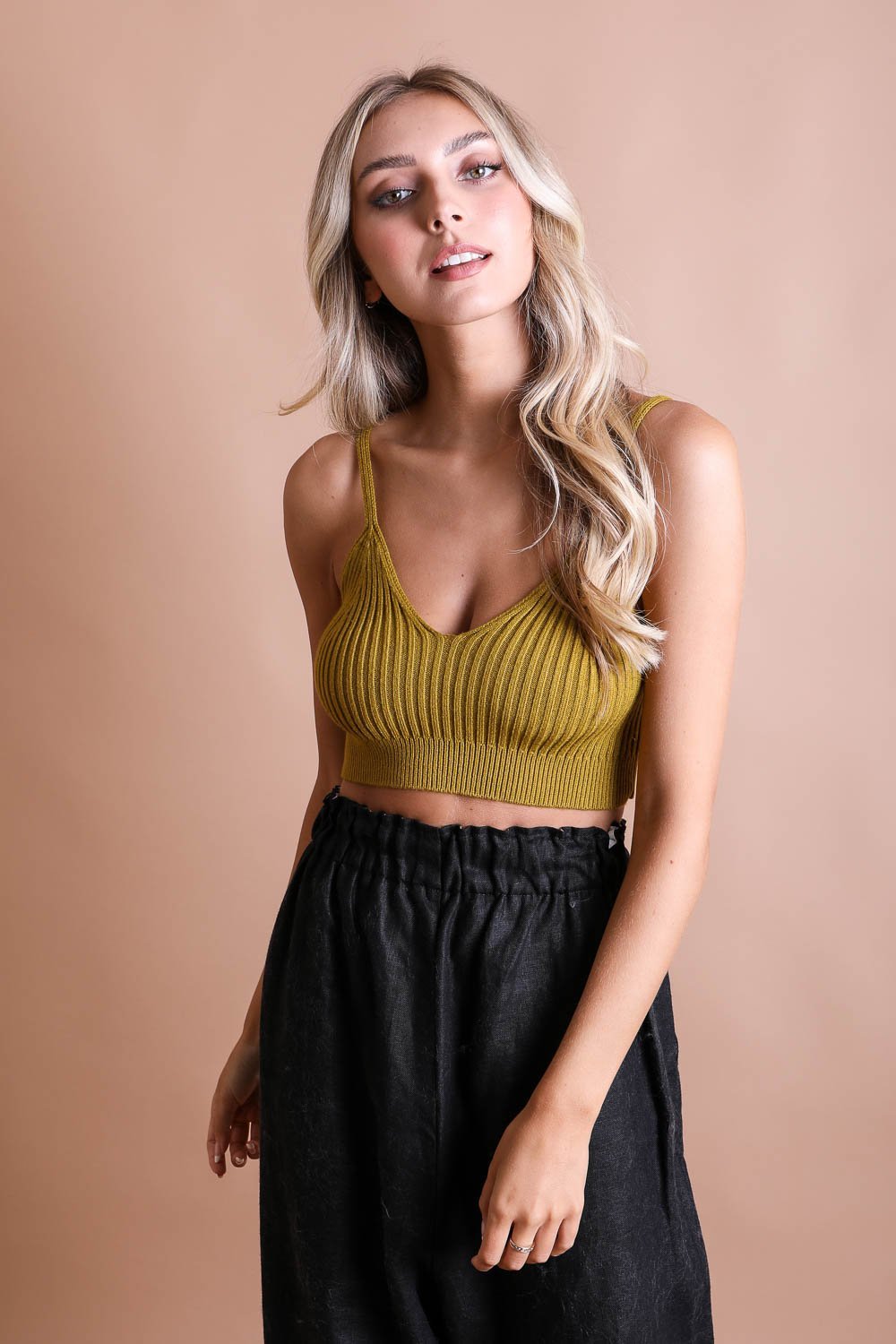 Rib Knit Crop Tops