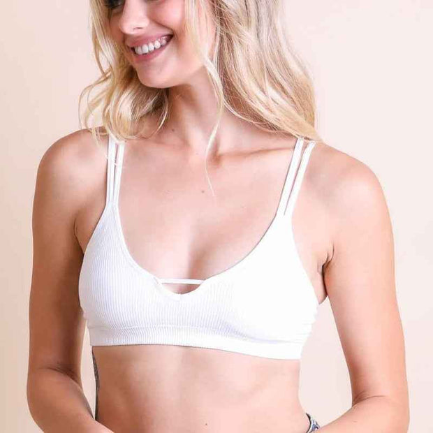 Ribbed Keyhole Bralettes