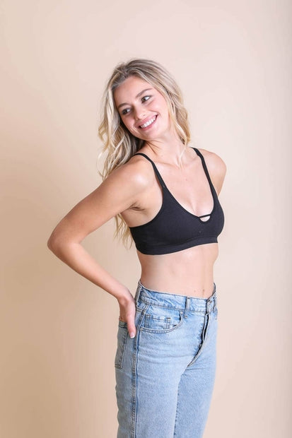Ribbed Keyhole Bralettes
