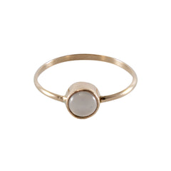 Dainty Moonstone Bezel 14k Gold Filled Ring