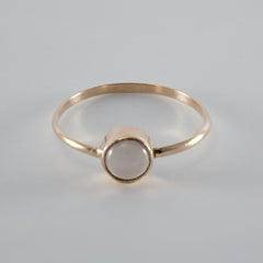 Dainty Moonstone Bezel 14k Gold Filled Ring