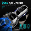 3-Port LED Car Charger Pink