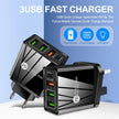 Adaptateur de chargeur mural rapide et sécurisé à 4 ports 36 W QC3.0 USB Type-C PD 20 W