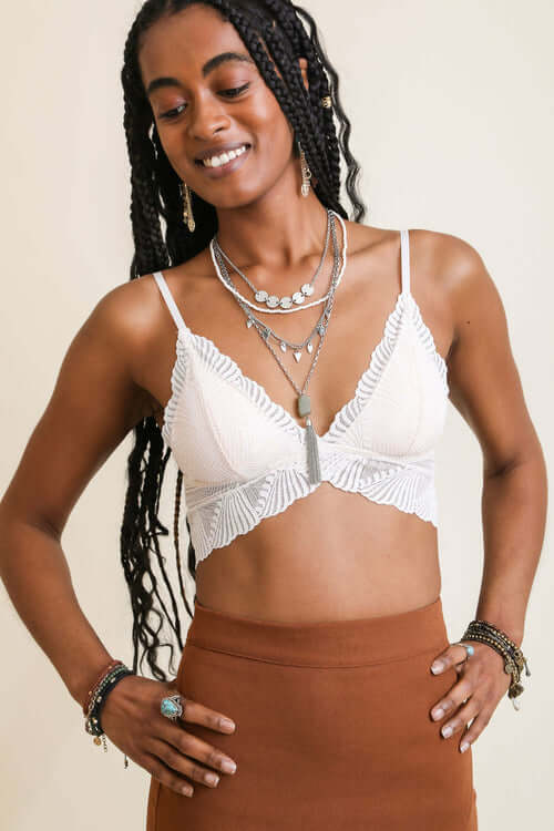 Bralettes en dentelle.