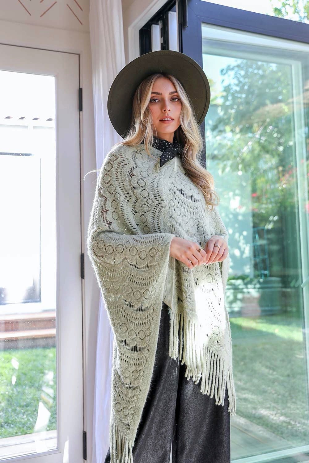 Scallop Lace Poncho