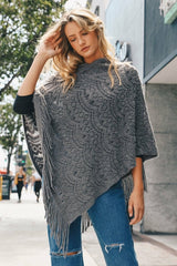 Scallop Lace Knit Poncho