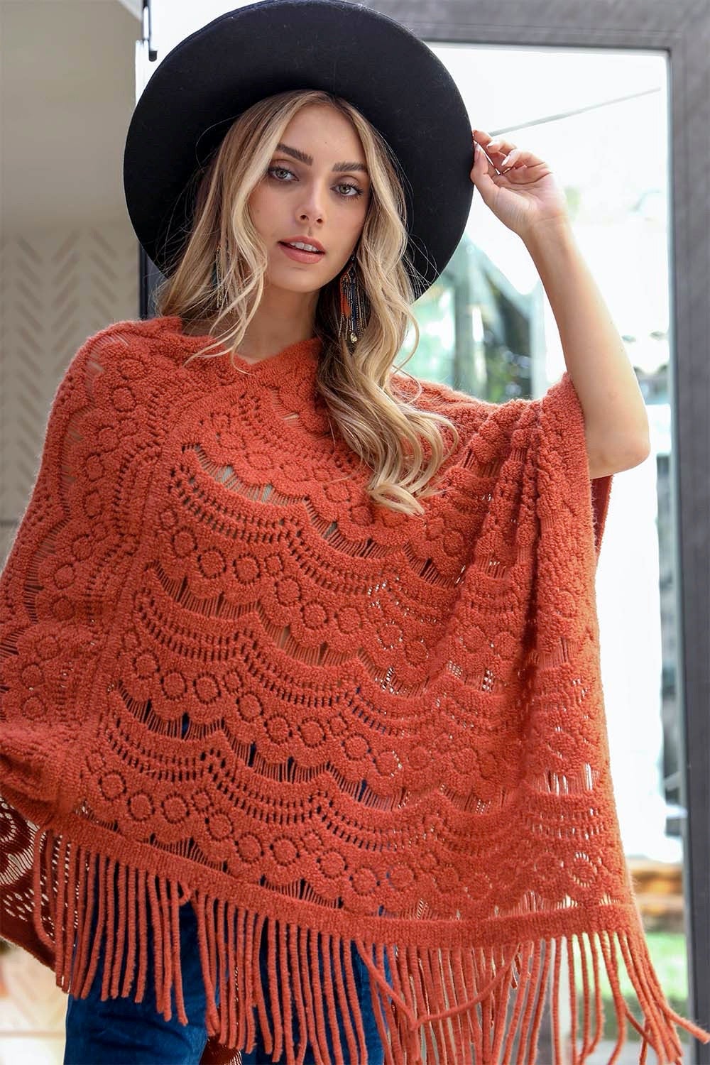 Scallop Lace Poncho