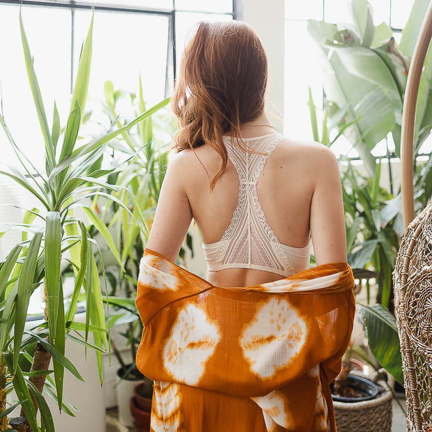 Bralettes dos nageur en dentelle sans fil.