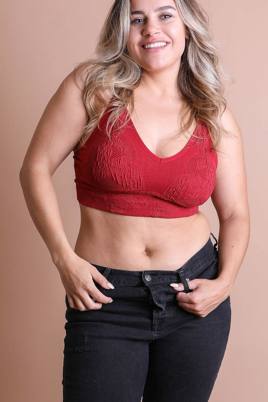 Bramis texturizado acolchado sin costuras 34 DD - 42 C.