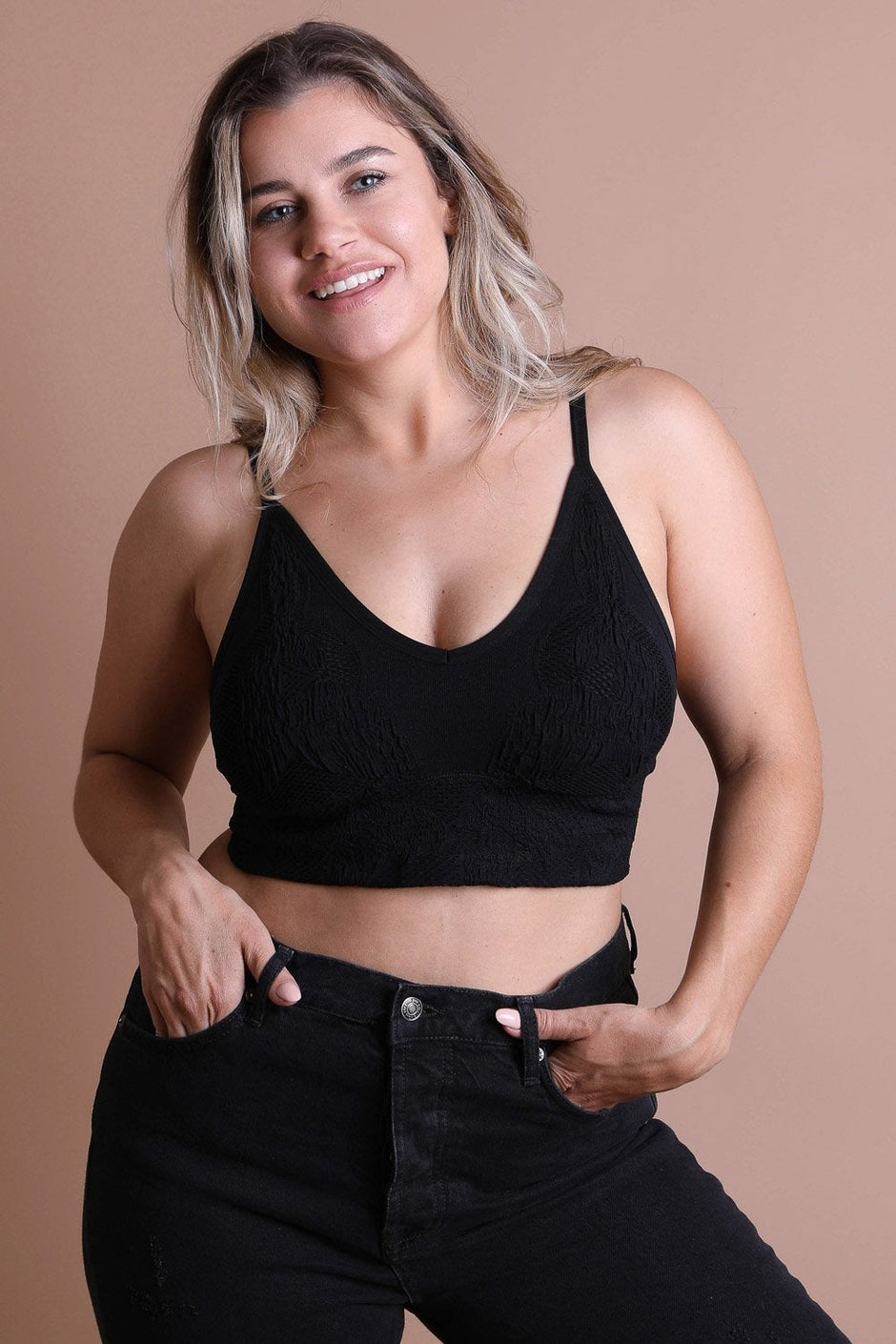 Bramis texturizado acolchado sin costuras 34 DD - 42 C.