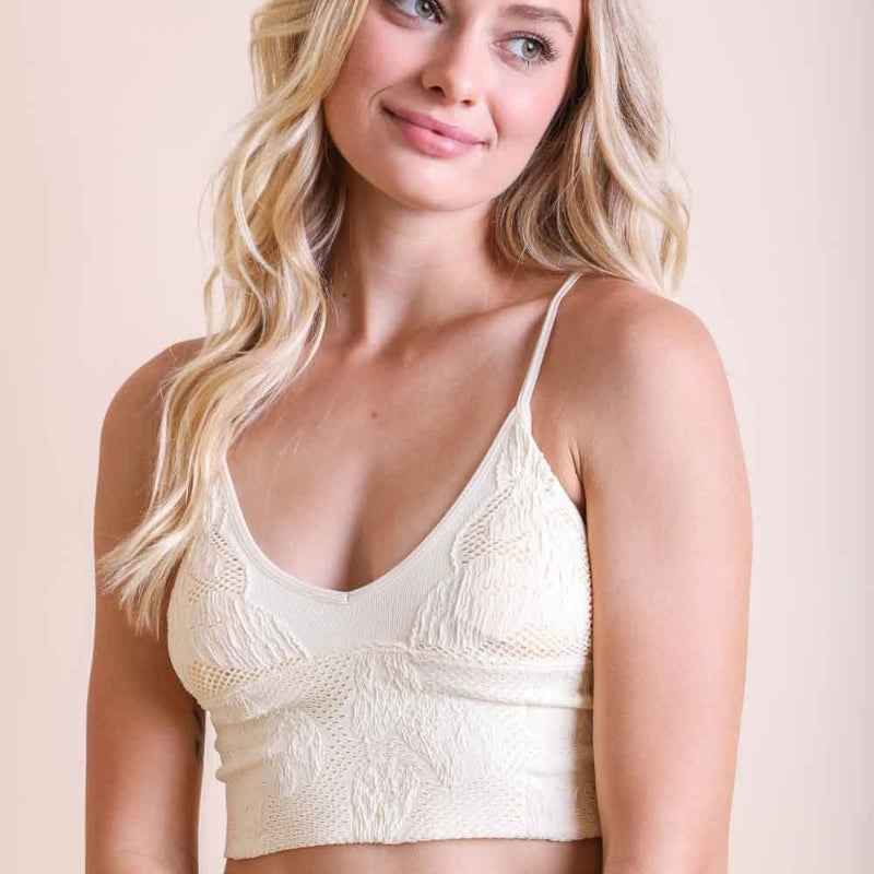 Seamless Padded Textured Brami – Mustard - Comfortable & Stylish