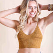 Seamless Padded Textured Brami – Mustard - Comfortable & Stylish