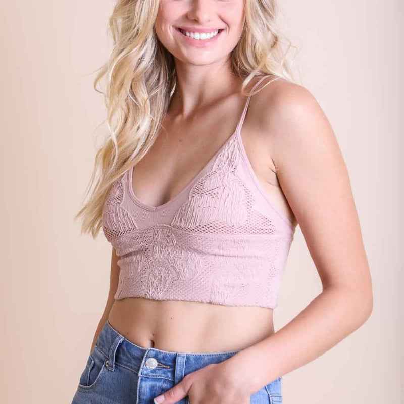 Seamless Padded Textured Brami – Mustard - Comfortable & Stylish