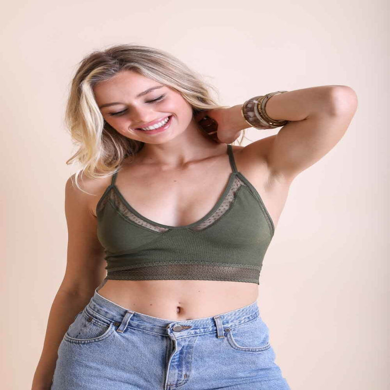 Polka Lace Bralettes