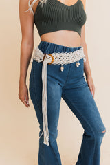 Seashell Serenade Braided Tie-Up Belt