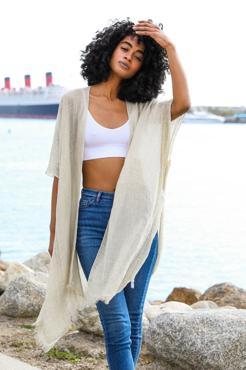 Glam Sequin Kimono