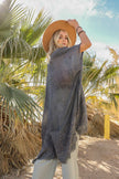 Kimonos deshilachados con detalles de lentejuelas.