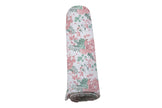 Desert Rose Swaddle featuring a floral rose design in soft, breathable fabric for baby comfort.