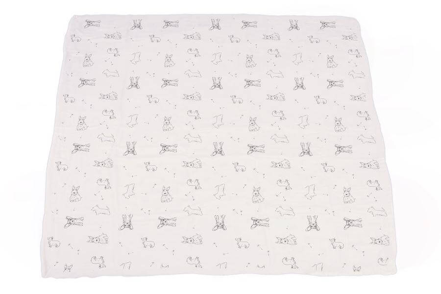 Corgi Dandelion Blanket