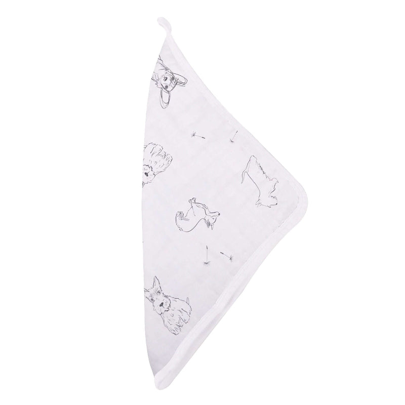 Dandelions Bamboo Washcloth featuring cute animal prints, perfect for gentle cleaning and skincare.