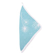 Dandelions Bamboo Washcloth in light blue featuring dandelion patterns on a soft, eco-friendly fabric.