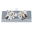 Animal Print Headband featuring a bow design in cow pattern, ideal for stylish fashion accessories.