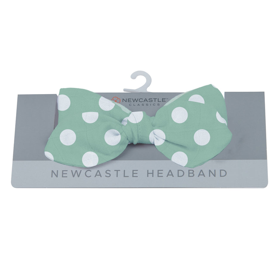 Jade Polka Dot Headband