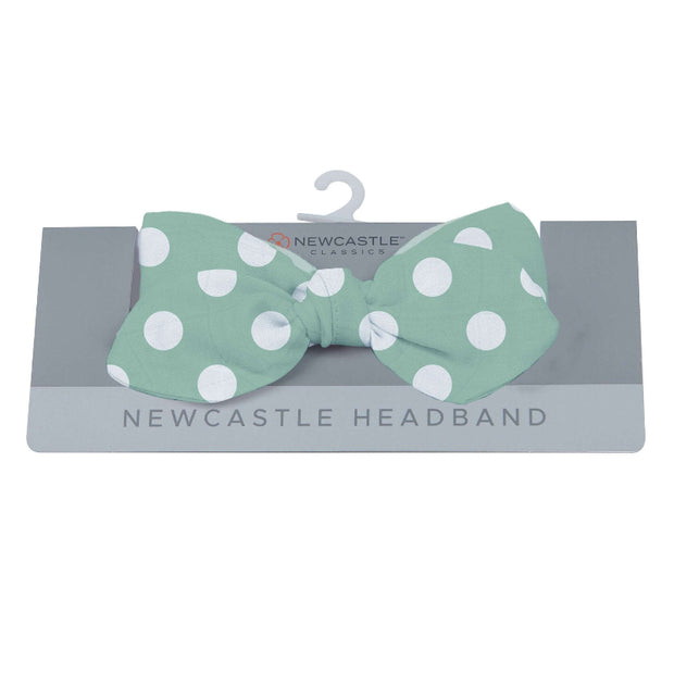 Jade Polka Dot Headband