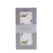 Pteranodon Cotton Swaddle packaging with playful dinosaur prints for babies.