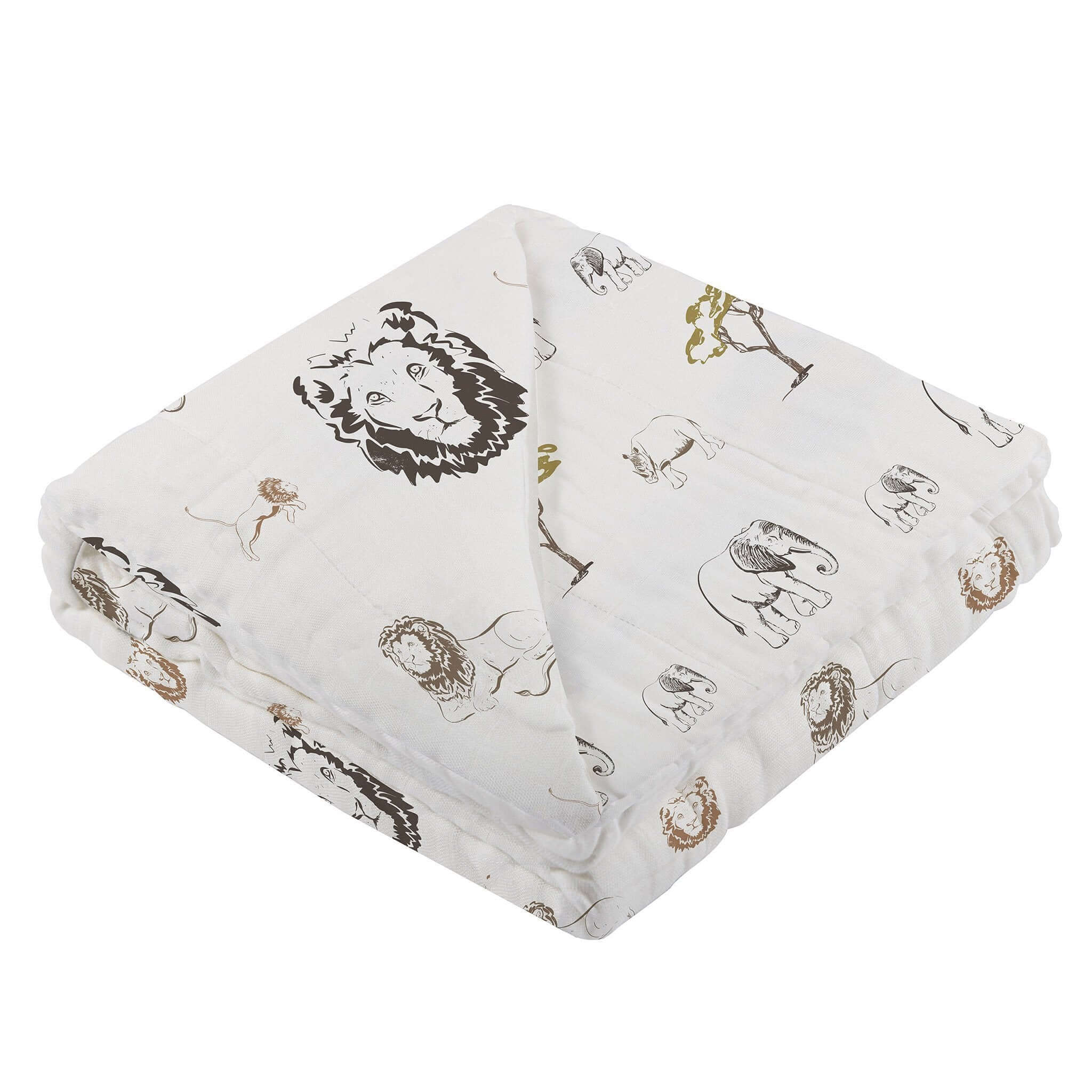 Roar Bamboo Blanket featuring cute animal prints, perfect for cozying up with a soft bamboo fabric.