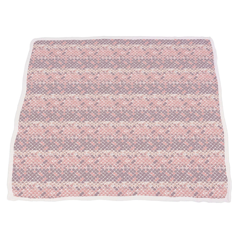 Mermaid Scales Blanket featuring a whimsical pattern of scales in pink and purple hues, perfect for cozying up.