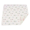 Turtles Lily Blanket featuring soft turtles and water lily designs on breathable bamboo muslin fabric.