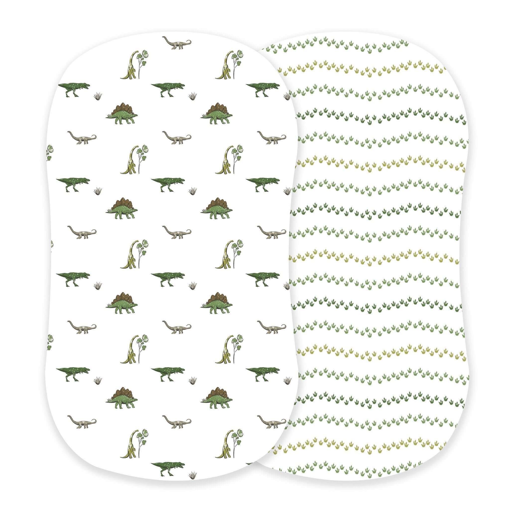 Dino Cotton Pad featuring playful dinosaur prints on soft, breathable fabric for comfortable diaper changes.