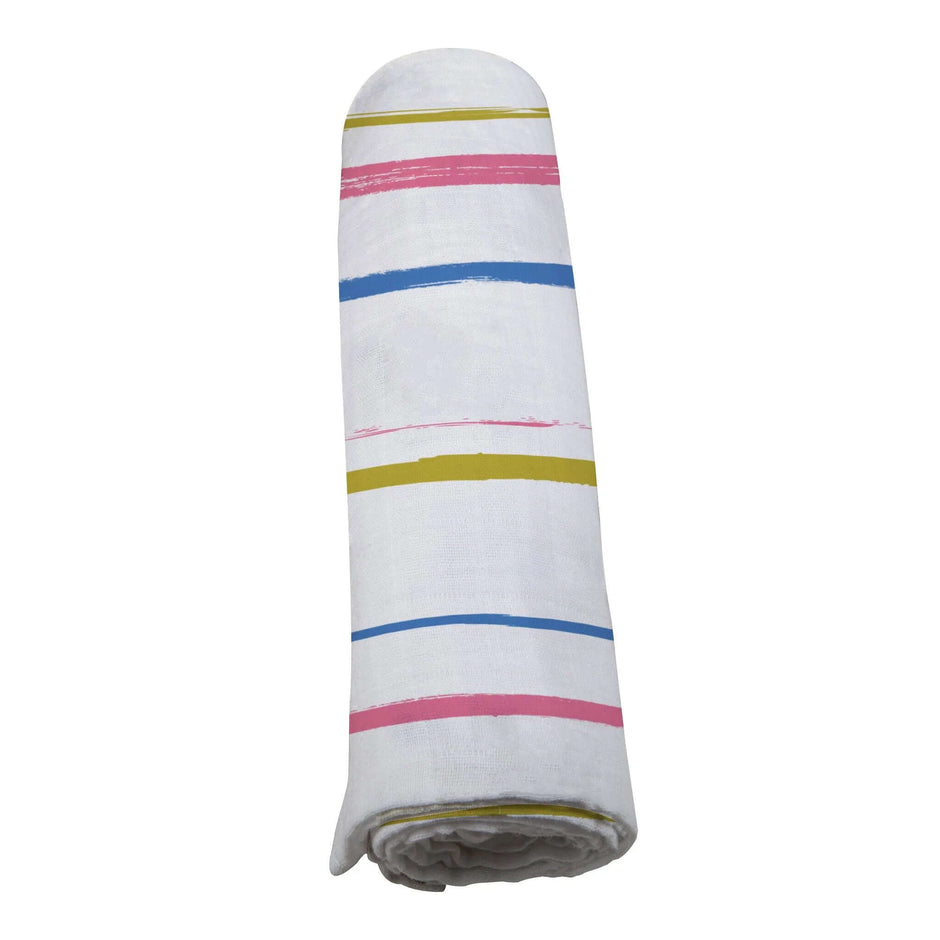 Watercolor Stripe Swaddle