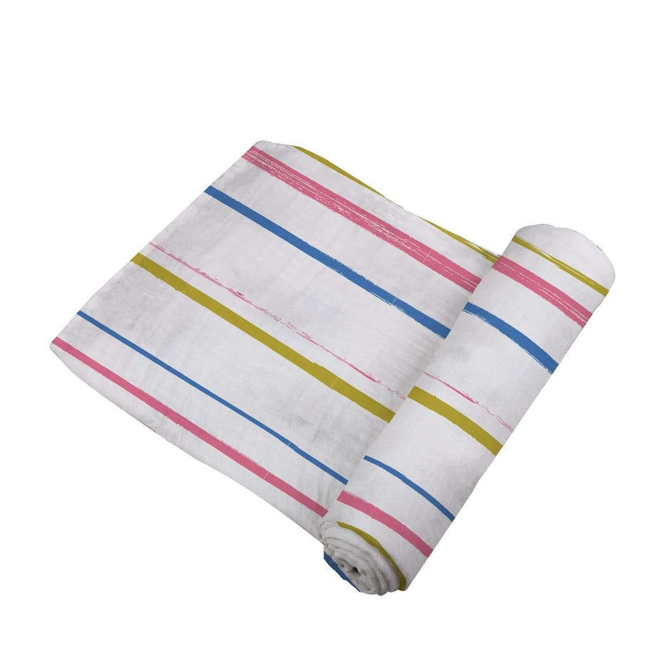 Watercolor Stripe Swaddle