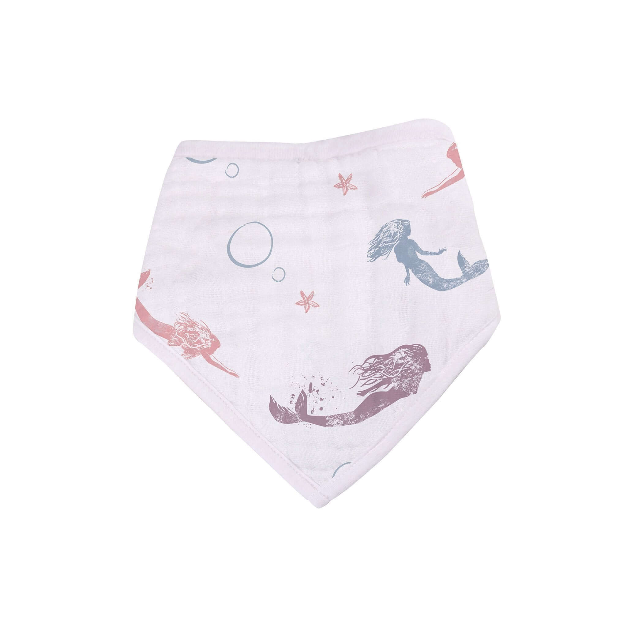 Under Sea Bibs featuring colorful mermaids and bubbles, perfect for a marine-themed style.