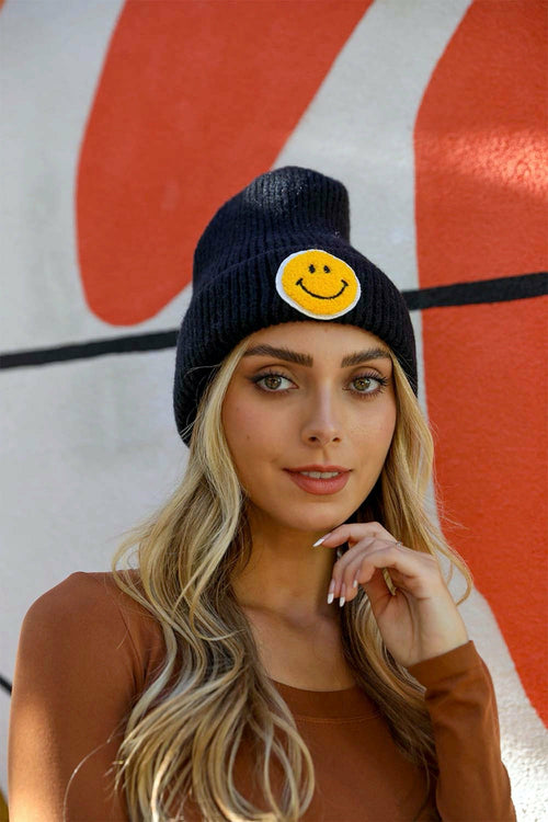Gorro acanalado Smiley 