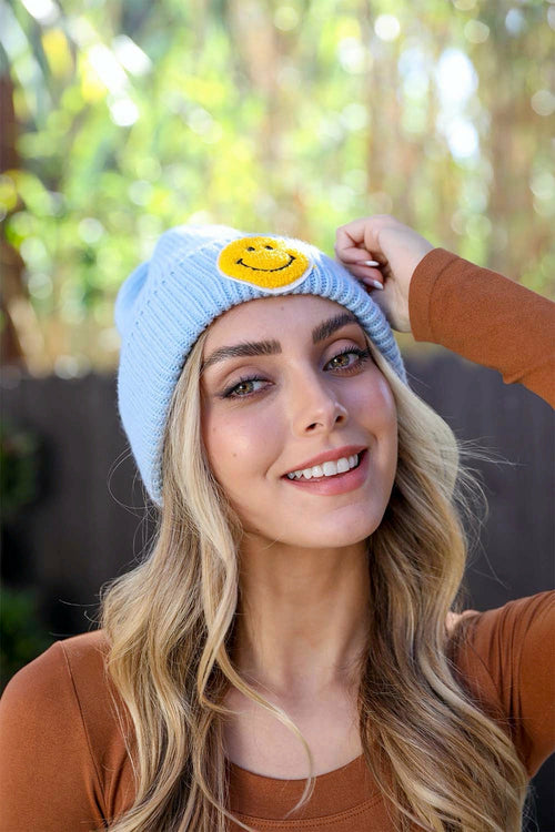Gorro acanalado Smiley 