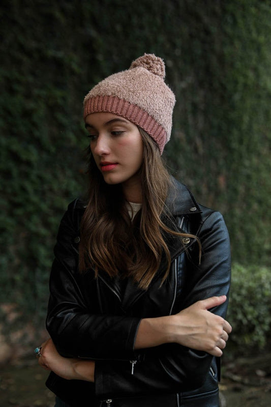 Furry Pom Knit Beanies.
