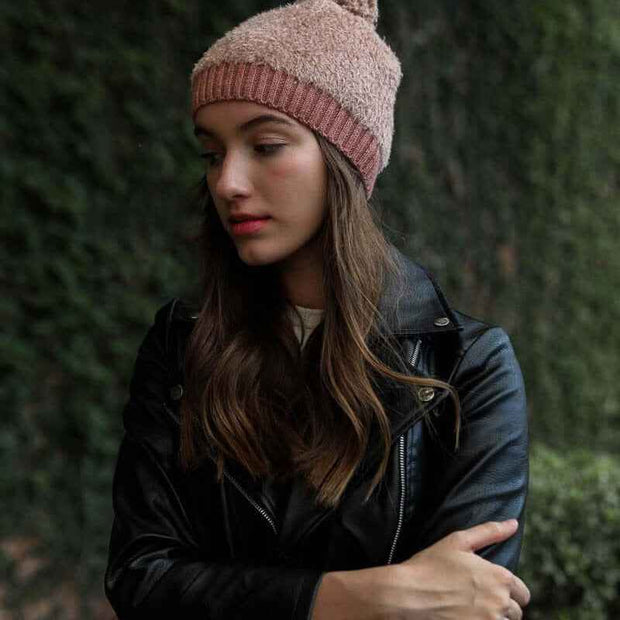 Fuzzy Pom Beanie