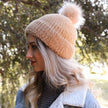 Soft Mohair Pom Beanie – Cozy Knit Hat with Pom Detail
