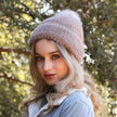 Soft Mohair Pom Beanie – Cozy Knit Hat with Pom Detail