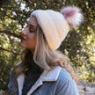 Soft Mohair Pom Beanie – Cozy Knit Hat with Pom Detail