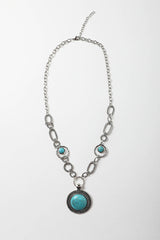 Soleil Turquoise & Silver Link Necklace