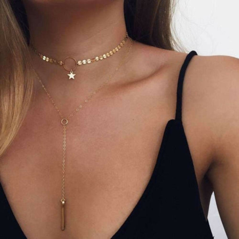 Collier ras du cou étoile