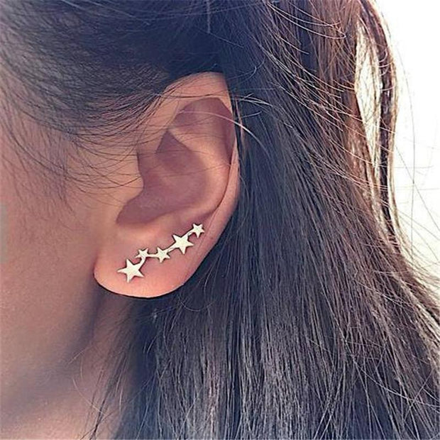 Pendientes de orejeras de estrella