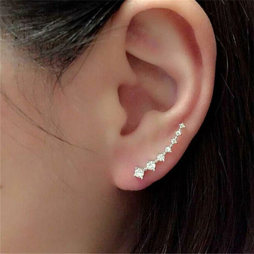 Crystal Ear Crawlers Earrings