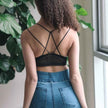 Lace Bralette Crop Top Spaghetti Strap Soft Stretch Innerwear