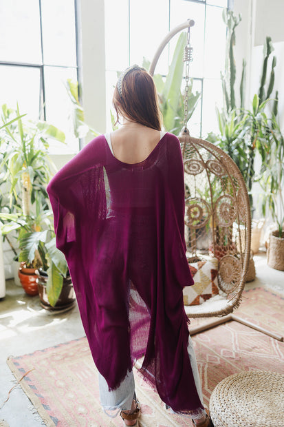 Kimonos con ribetes deshilachados.