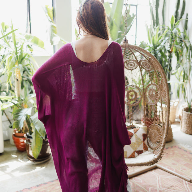 Kimonos con ribetes deshilachados.